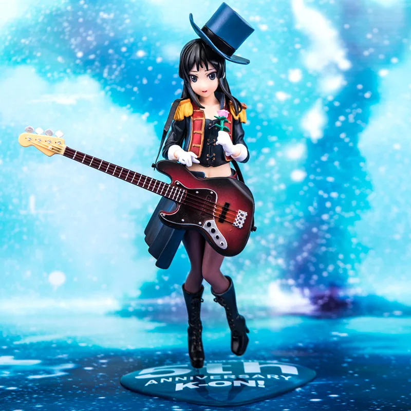 Аниме-K-ON! Акияма Мио 5-й гитарный Ver ПВХ фигурка Коллекционная модель кукла
