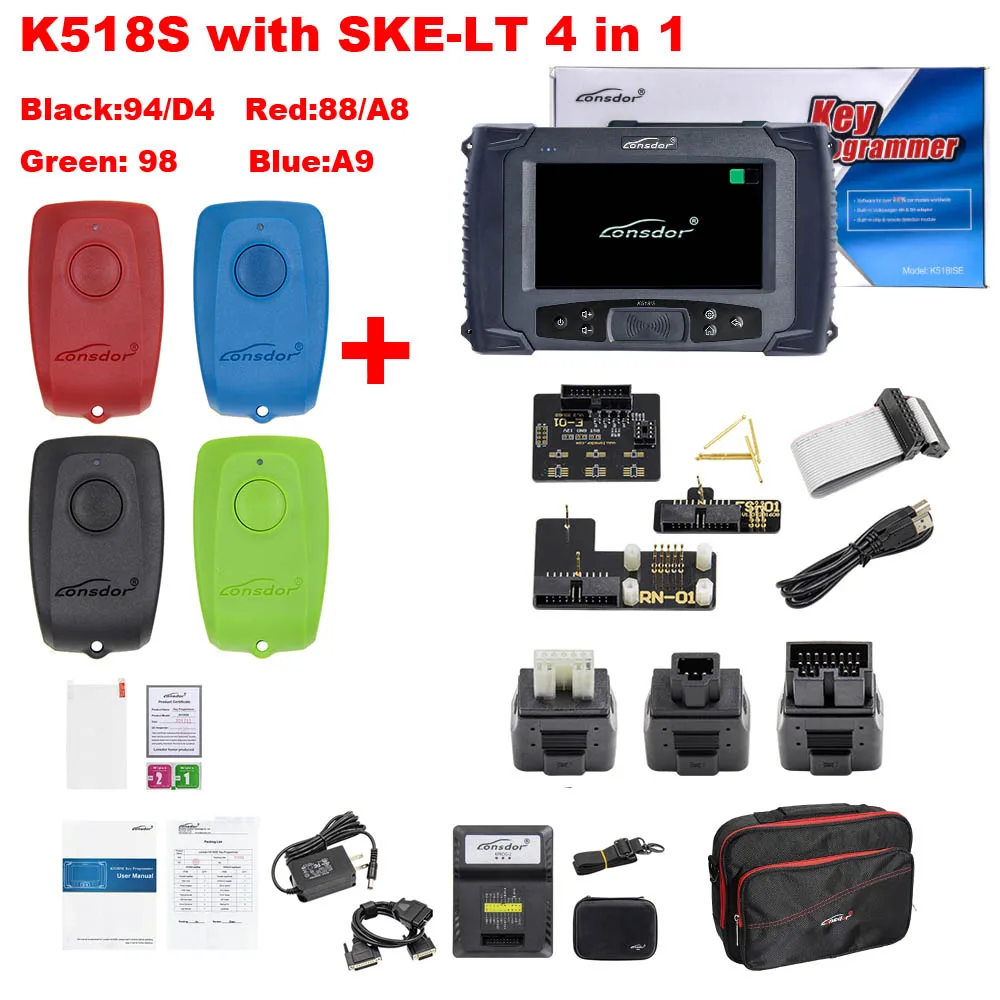 K518S SKE LT 4pcs LONSDOR K518S Ключ Программист Полный набор K518 нет необходимости Жетоны бесплатно Opdate онлайн одометр Регулировка крышки SKP1000 Lonsdor K518ISE - Цвет: K518S SKE LT 4pcs