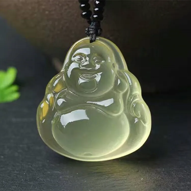 Opening The Light Natural Citrine Will Belly Maitreya Buddha Pendant Recruit Peach Blossom Wang Marriage Ornaments Gift | Украшения и