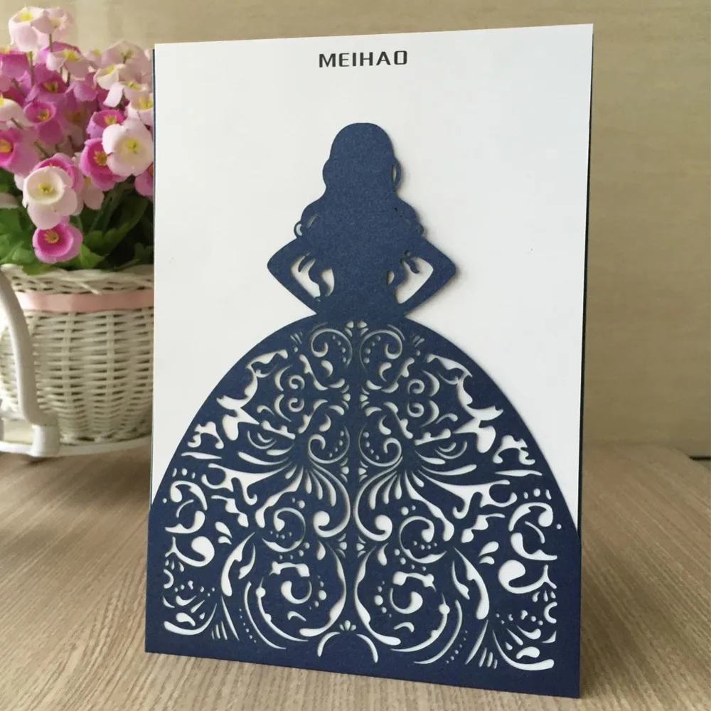 30 шт. 15th Girl День Рождения Бар Mitzvah приглашения на день рождения, открытка, приглашение на празднование свадьбы, романтические открытки