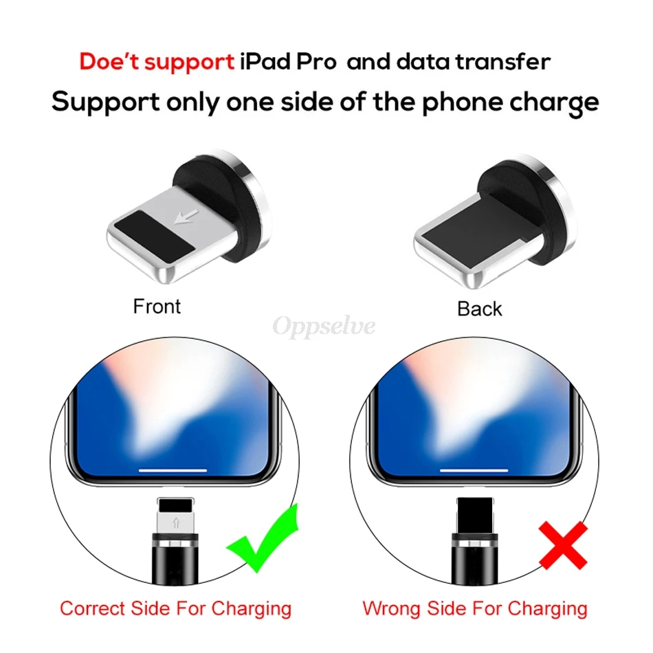 Oppselve Магнитный usb-кабель 1 м Плетеный мобильный светодиодный кабель type C Магнит Micro USB зарядное устройство кабель для iPhone X 7 8 Xs XR 11 samsung USB шнур