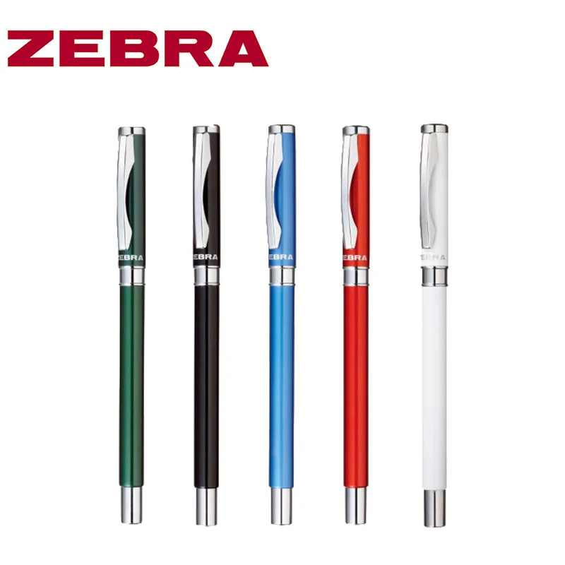 ZEBRA JJ4 гелевые ручки 0,5 мм наконечник металлический корпус гладкое письмо быстрая сухая многоразовая деловая ручка чернильное перо для офиса, студента, маленький подарок