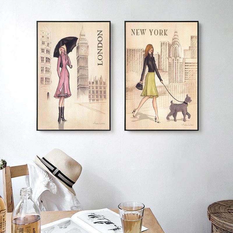 Плакат Классическая знаменитые здания Wall Art Спальня кафе украшения гостиной