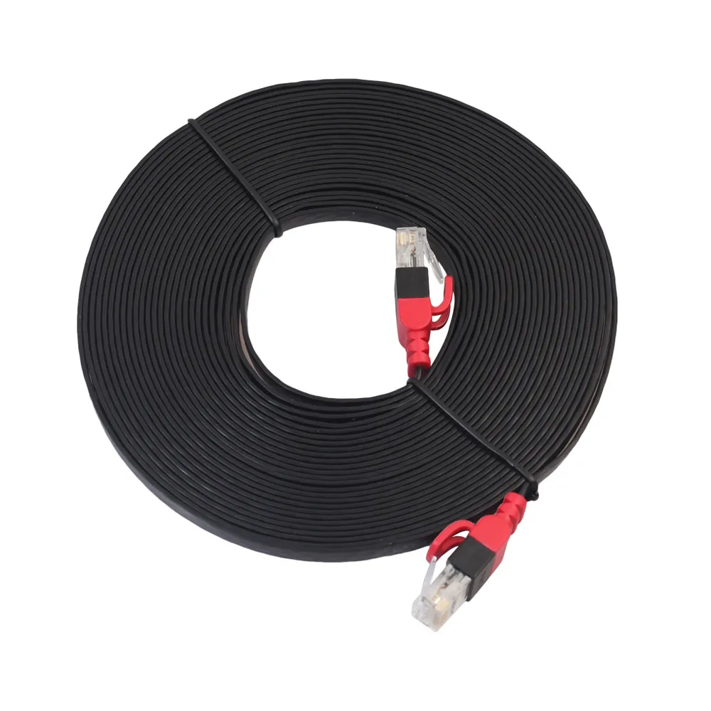 Плоский Ethernet кабель CAT6 Сетевой провод RJ45 Lan 10 Гбит/с для маршрутизатора ПК сетевой