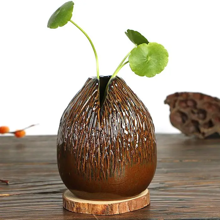 Керамическая глина для дома украшения Цветочная ваза в ретро стиле бесплатная