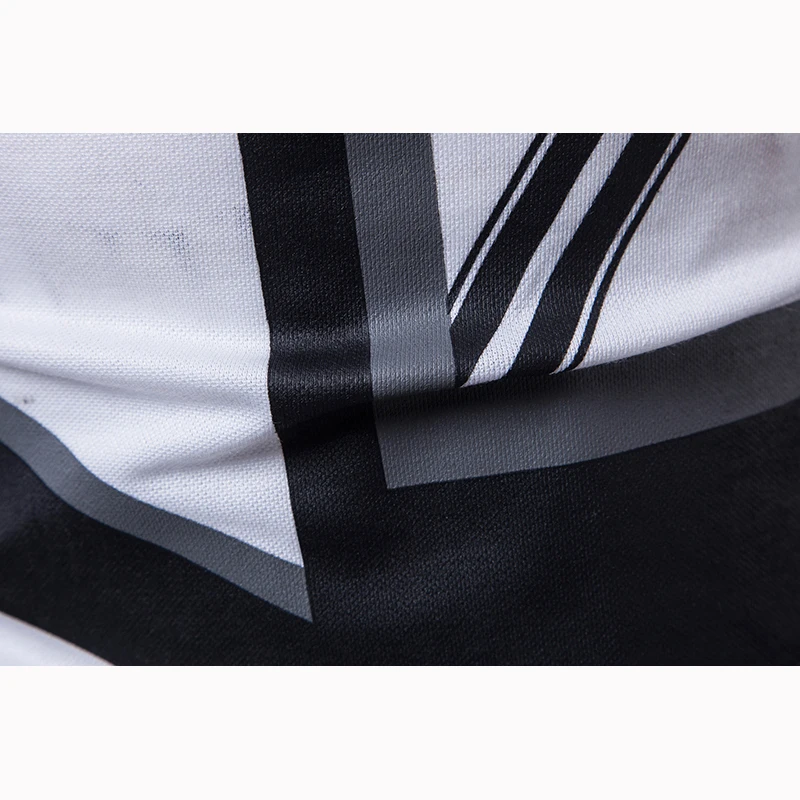 Мужская рубашка поло с геометрическим принтом Повседневная составного кроя