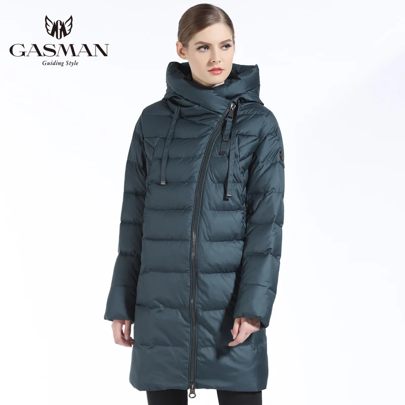 GASMAN 2019 Женский Пуховк Длинный Большой Размер Куртка Женская Зимняя Пуховки Био