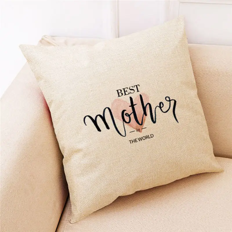 Mother's day Super love Word festival pillow Decorative home sofa cushion cover mom gift factory dropshipping custom case | Дом и сад