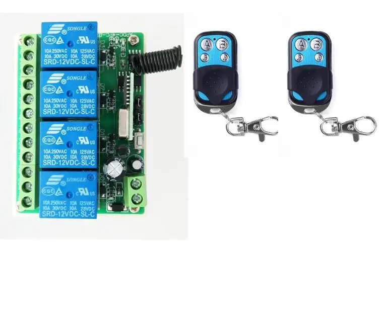 433 м DC12V 4CH RF Беспроводная система дистанционного управления teleswitch передатчик +