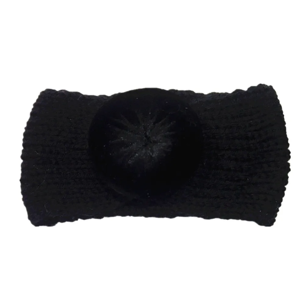 

10pcs/lot Knotted Wool Baby Infant Headband Newborn Turban Round Ball Head Wrap Crochet Headband Hair Accessories Birthday Gift