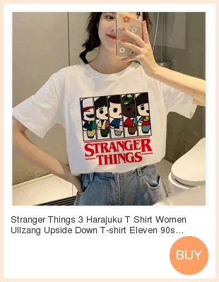 Странные вещи 3 Харадзюку Футболка женская Ullzang вверх дном футболка Eleven 90s графическая футболка друзья не лгут топ тройники Женские