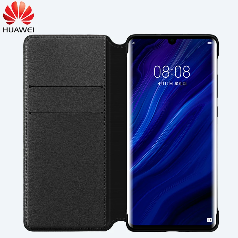 Официальный huawei P30 Pro Чехол из искусственной кожи чехол-бумажник с защитой карт чехол для huawei P30 чехол P30 Pro откидной Чехол