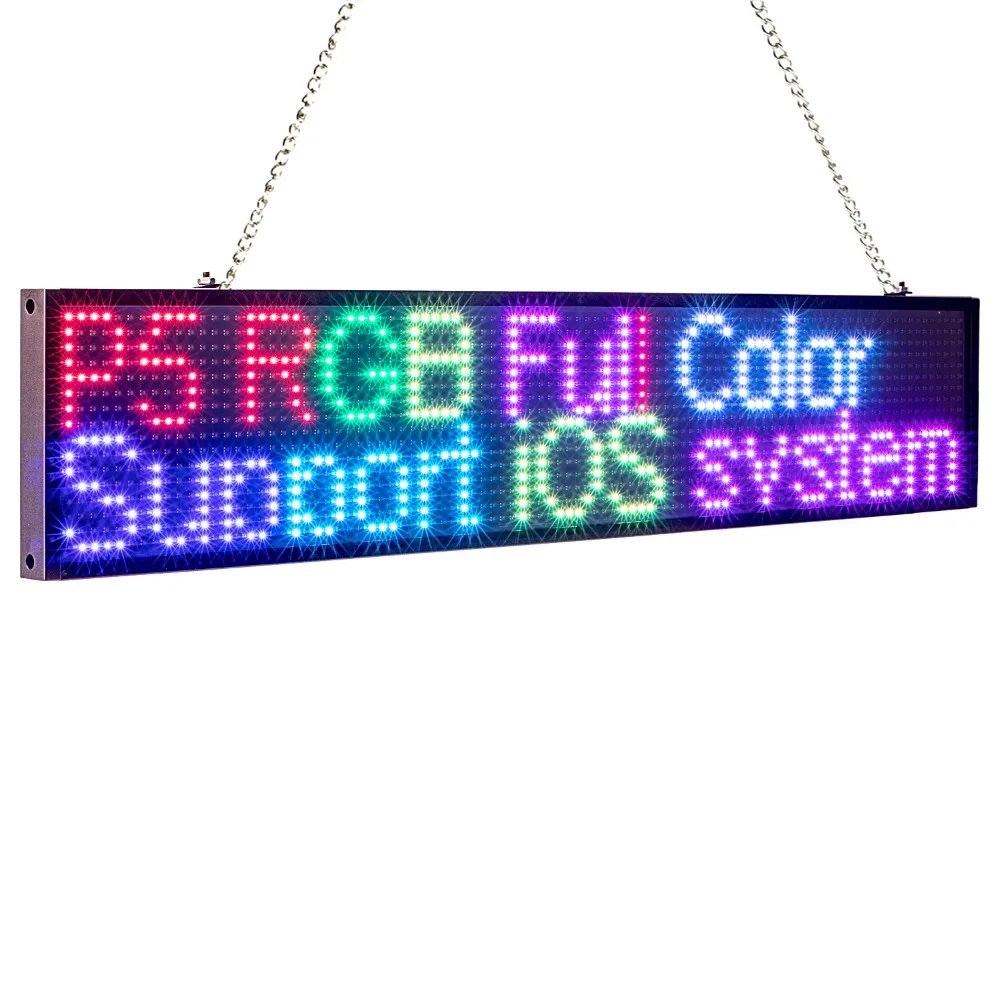 50 см P5MM RGB светодиодный знак полноцветный многоцветный Программируемый Прокрутка сообщения светодиодный дисплей многоязычный