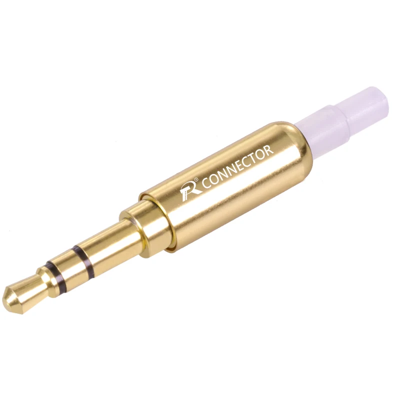 Gold - Crystal Tail 3 шт мини джек 3,5 мм алюминиевый 3-полюсный позолоченный стерео адаптер для наушников с хвостом штекерные зажимы кабельный зажим для DIY стерео гарнитуры - Цвет: Gold - Crystal Tail