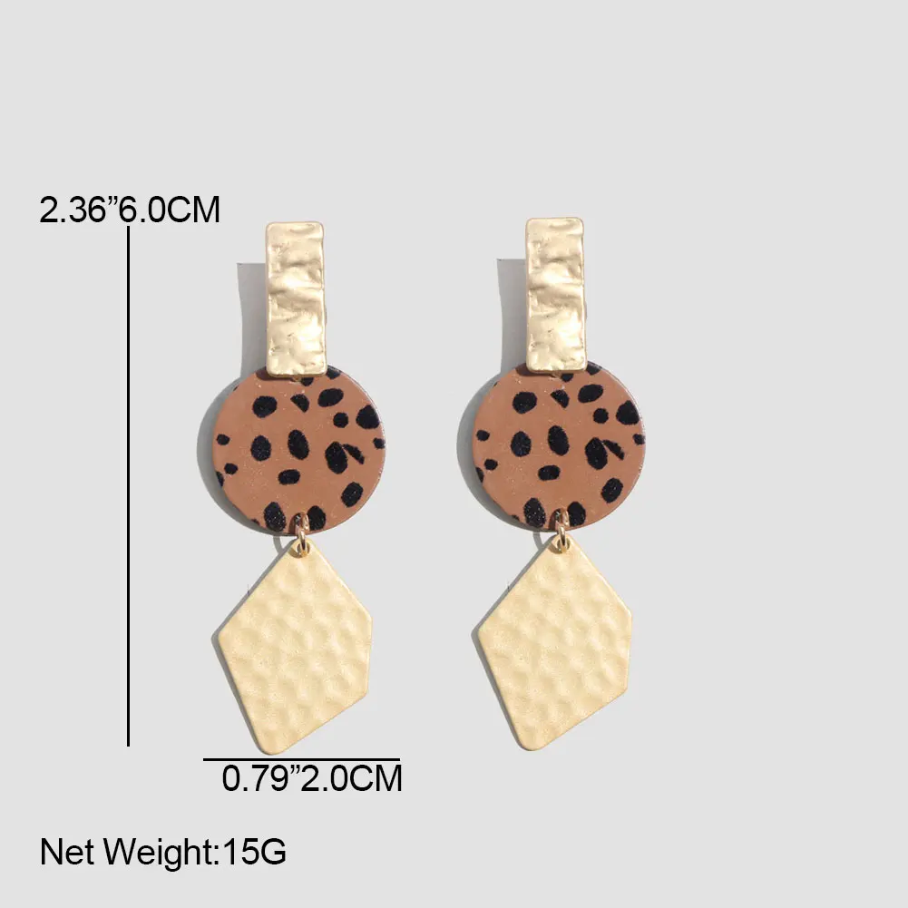 Flatfoosie ZA круглые Висячие серьги из смолы для женщин Модные леопардовые Длинные акриловые серьги в стиле Панк Рождественские подарки ювелирные изделия