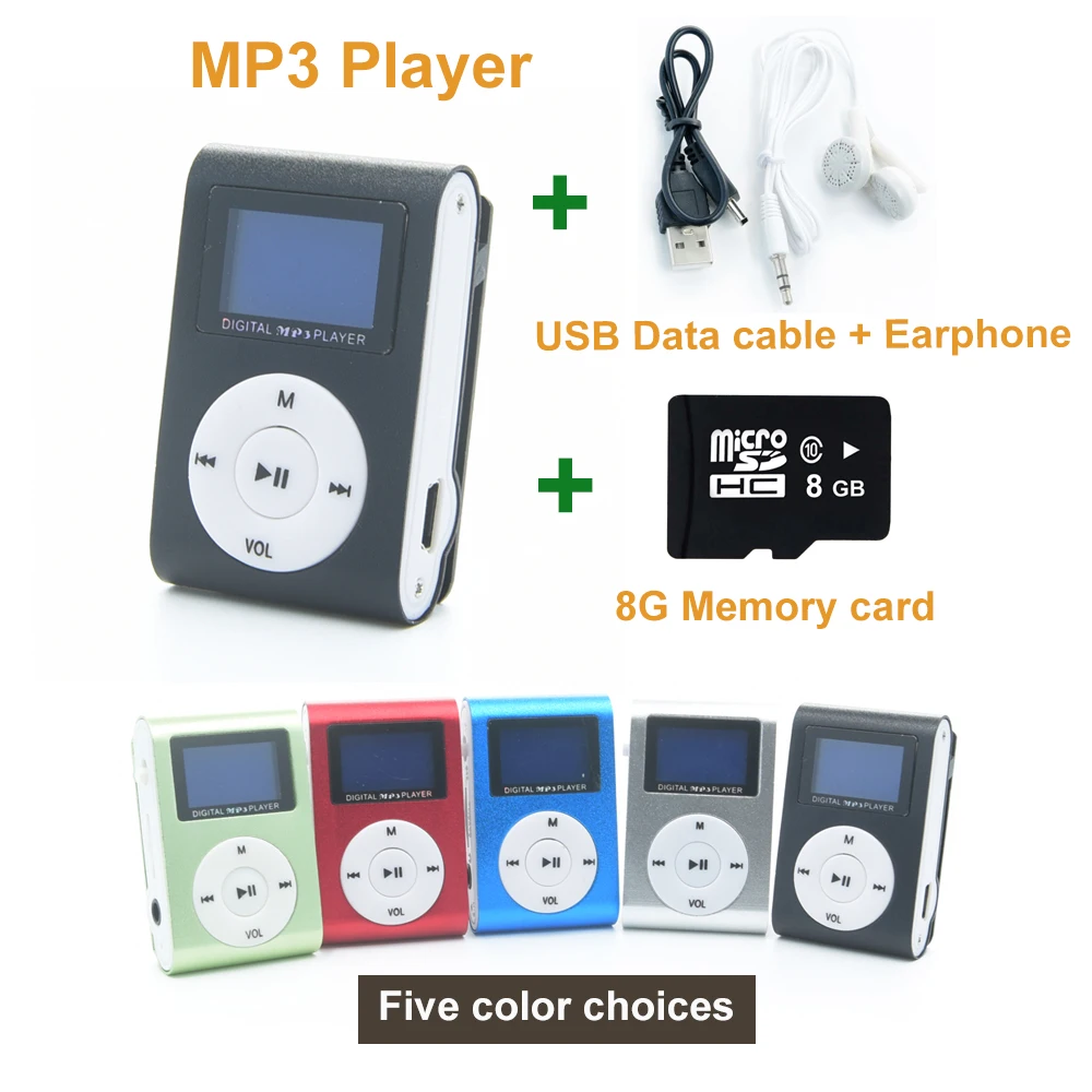 Wihoo ЖК экран MP3 плеер клип бег спорт музыкальный walkman Портативный Музыка Поддержка