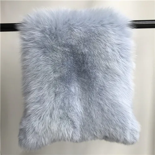 Baby blue Женское зимнее пальто из натурального Лисьего меха, новинка, модная женская куртка из натурального Лисьего меха, толстые съемные рукава, пальто из натурального Лисьего меха - Цвет: Baby blue