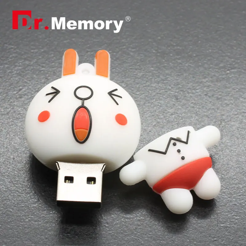 Смешные USB флэш накопители 16 Гб аниме милый кролик Банни накопитель 64 ГБ с