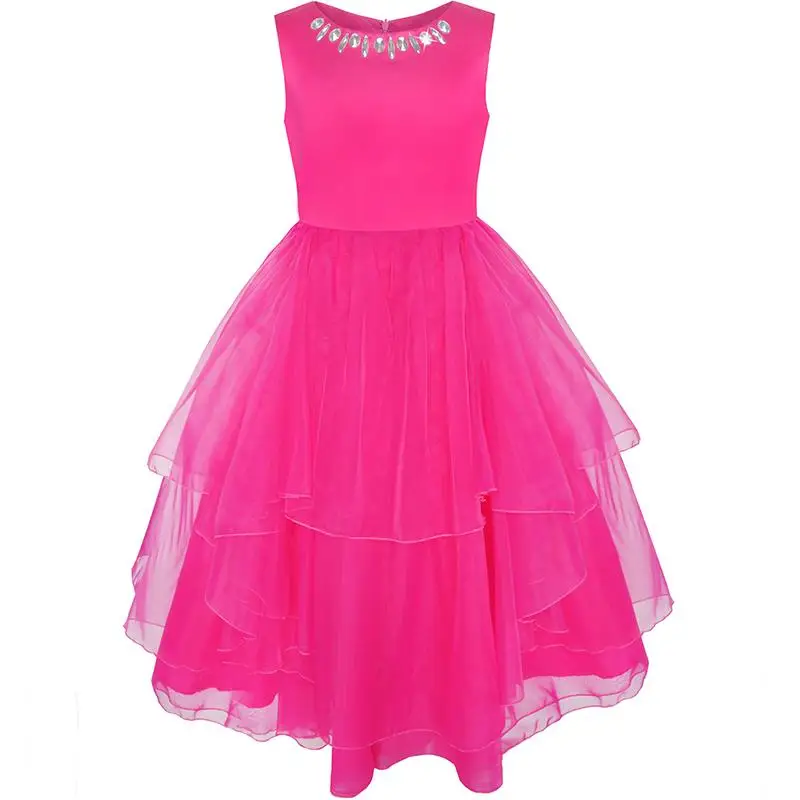 Sunny Fashion платья для девочек платье Цветок горный хрусталь Тюль Свадьба