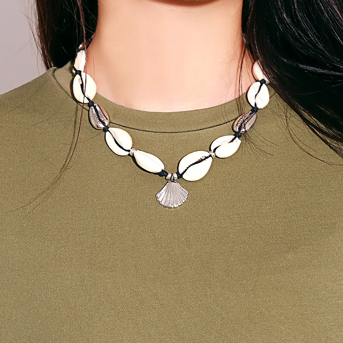 Statement Boho Style Shell Choker Necklace for Women Vintage Handmade Clavicle Fashion Necklaces Jewelry Kolye Femme XR1705 | Украшения и