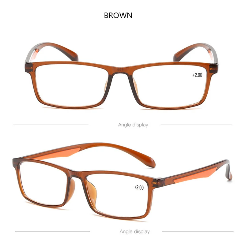 Ahora Women Men Reading Glasses TR90 Ultralight Retro Resin Clear Lens Female Male Reader Eyewear Presbyopic Glasses