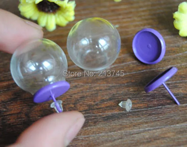 Распродажа Бесплатная доставка! 100 компл./лот 20*12 мм Стеклянная пузырчатая и