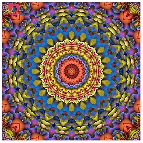 3D квадратная Алмазная картина из смолы 5D, алмазная вышивка, религиозная голубая мандала, рукоделие, мозаика, вышивка крестиком, украшение для дома - Цвет: 13