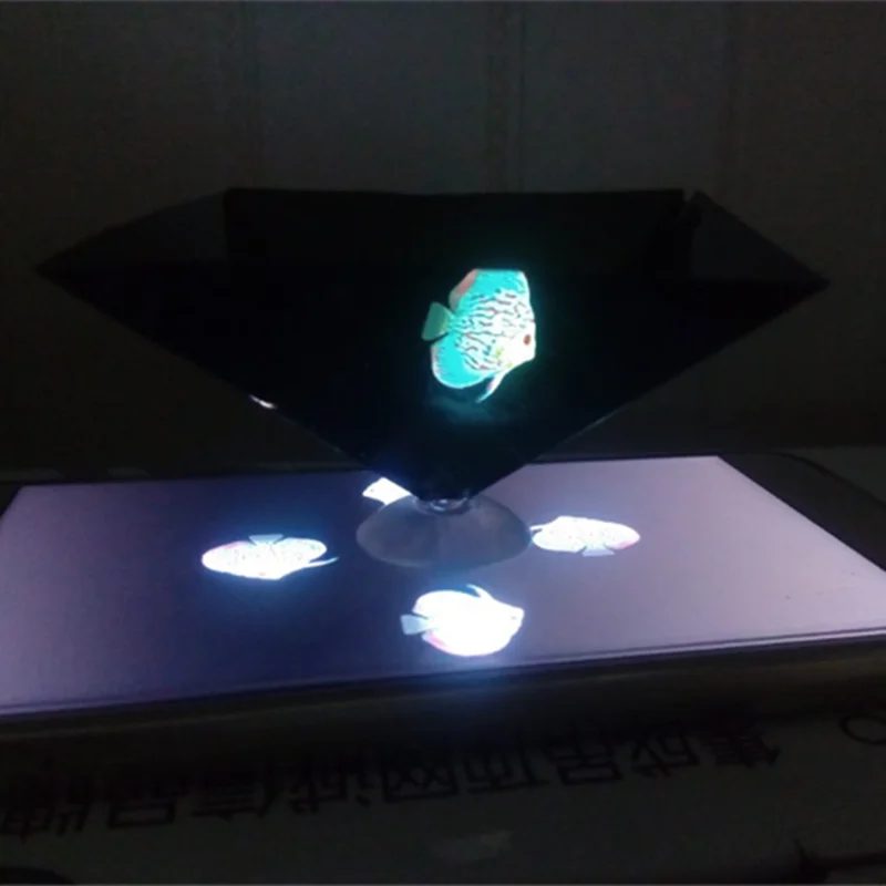 3D Голограмма Пирамида дисплей проектор видео Стенд Универсальный для смартфонов Прямая поставка