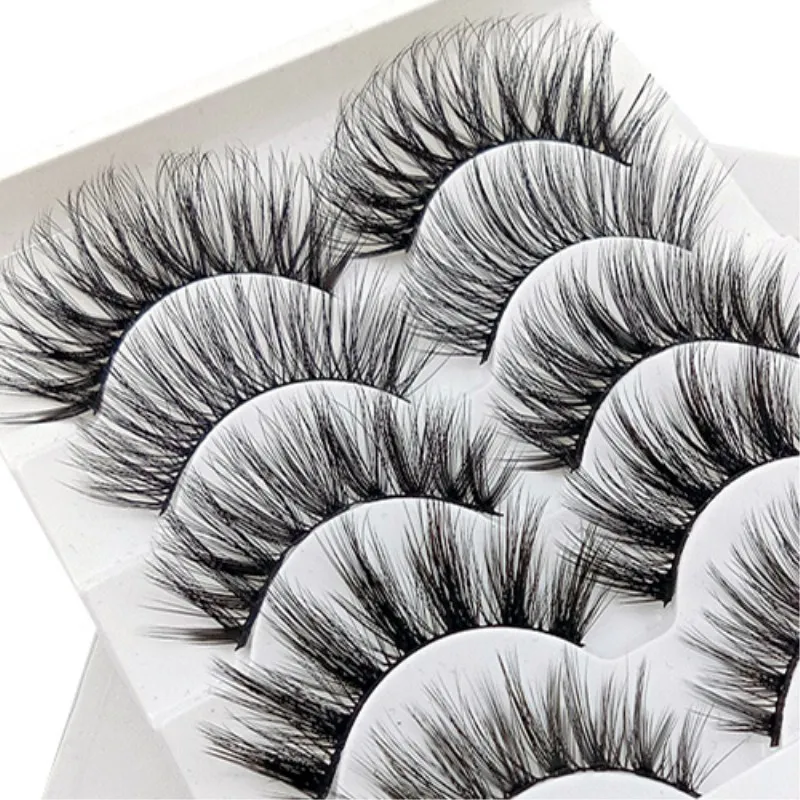 5 Pairs Mix Styles Natural False Eyelashes Fake Lashes Long Makeup 3D Mink Eyelash Extension for Beauty | Красота и здоровье