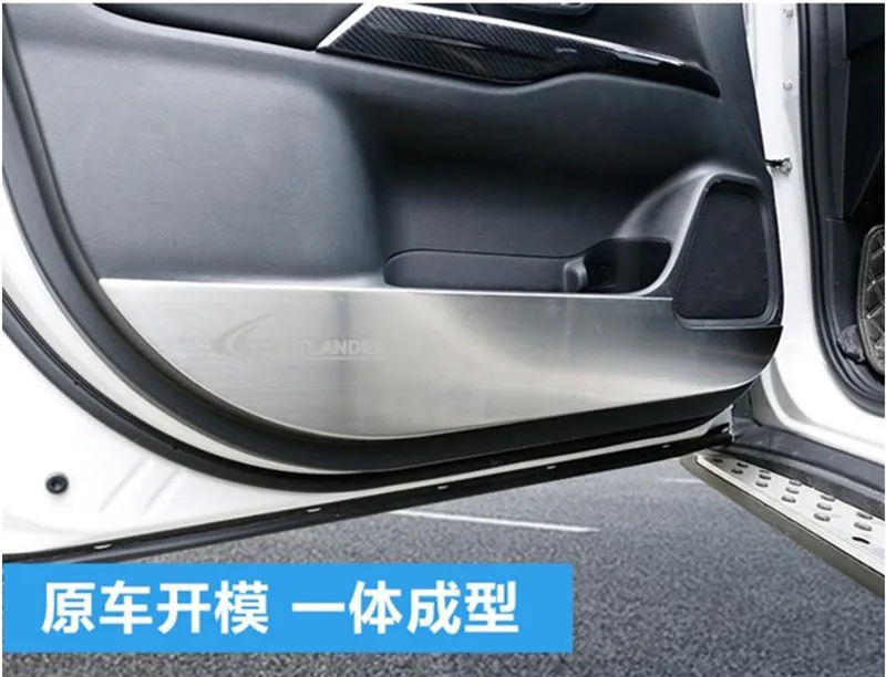Для MITSUBISHI outlander 2013- нержавеющая сталь 4 шт. декоративная дверь анти-ударная панель декоративная наклейка для автомобиля аксессуары
