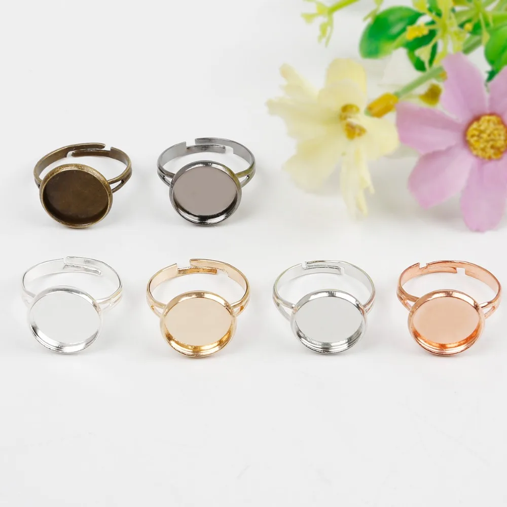 10 шт./лот Новое Стильное регулируемое пустое основание кольца подходит для
