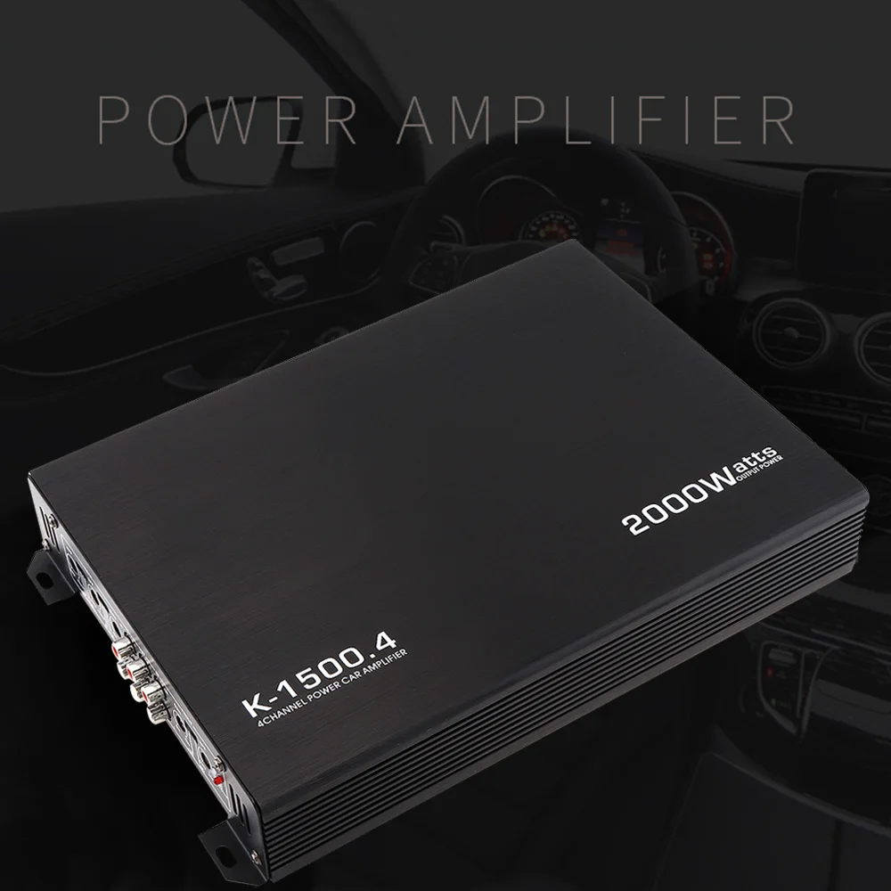 Автомобильный усилитель Φ 12 в 2000 Вт 4-канальный аудио стерео Бас-динамик
