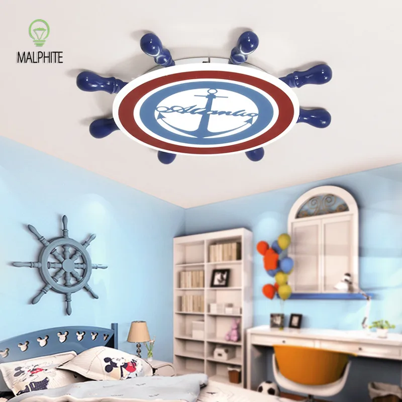 Современный светодиодный потолочный светильник с рулем для лодки декоративное