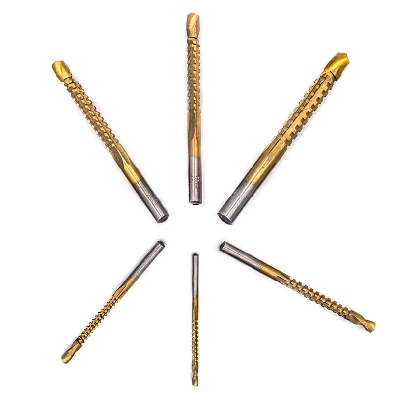 

BDCAT 6pcs New 3-8mm Titanium Coated HSS Drill Bit Electric Drill Metal Hole Grooving Drill Saw Carpenter Woodworking Tools