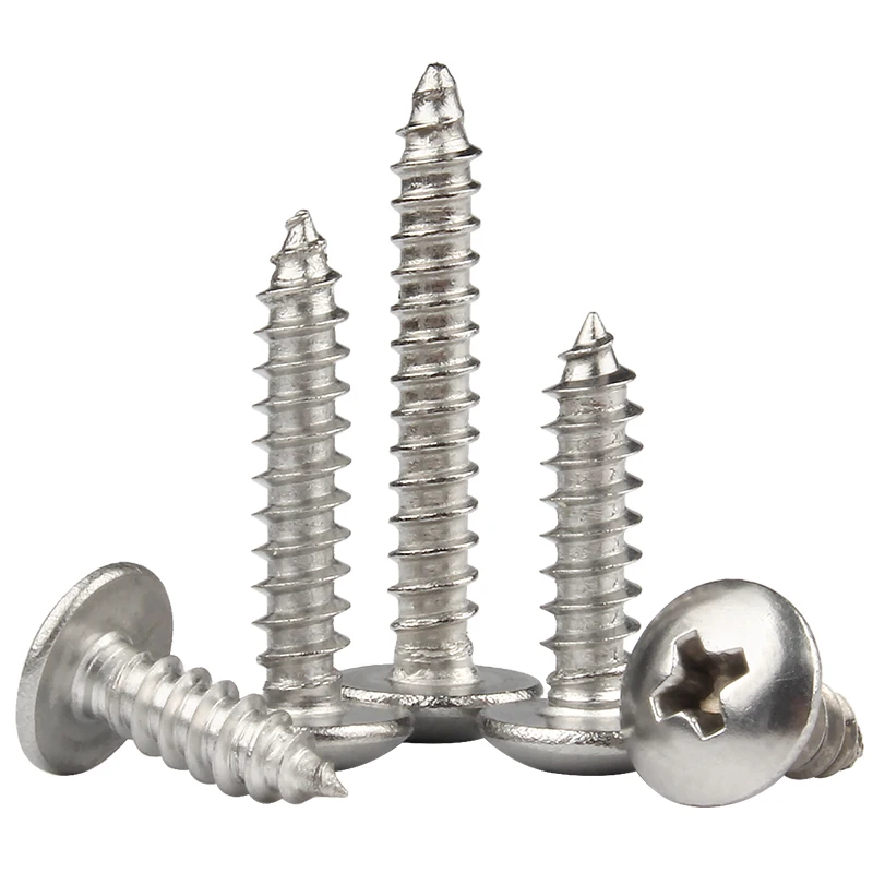 Винты самонарезающие из нержавеющей стали с большой плоской головкой 50/25 шт. |