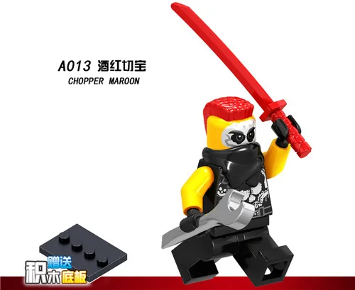 A013 Нинджагоед наборы Ninjaed герои Кай Джей Коул Зейн ня Ллойд совместимые Фигурки игрушки для детей без коробки - Цвет: A013