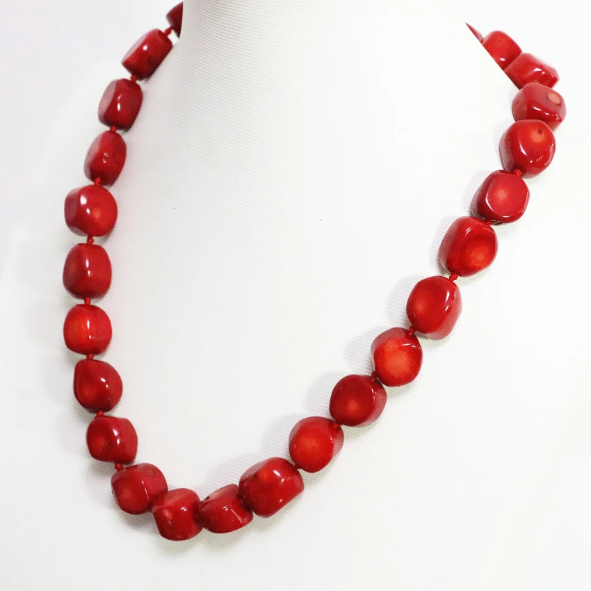 Горячей продажи природного красного коралла нерегулярные бисер 9 13 мм женские
