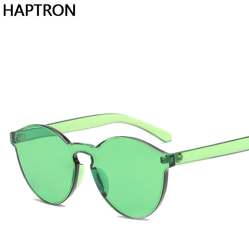 Женские солнцезащитные очки HAPTRON винтажные прозрачные розовые желтые без