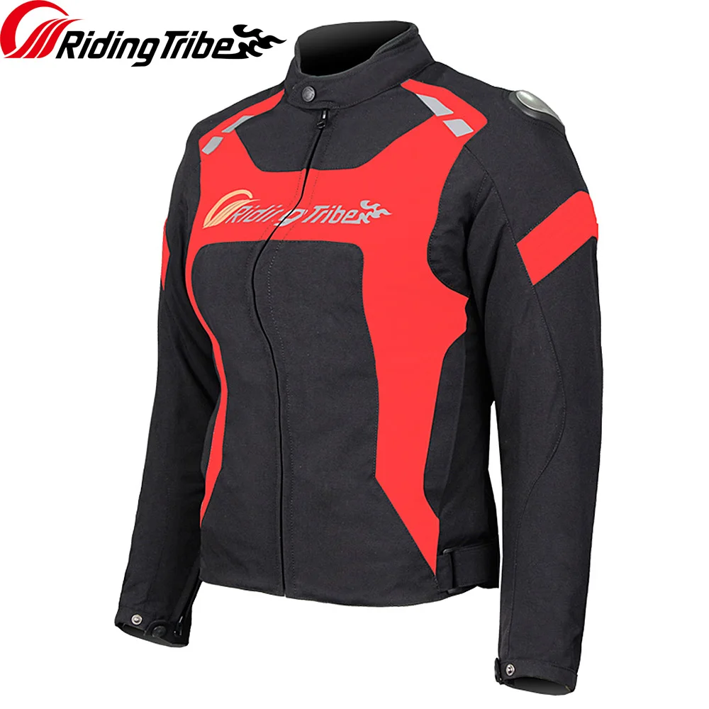 Women - Red Jacket Мужская Женская мотоциклетная куртка, брюки, водонепроницаемая зимняя куртка для верховой езды, наездник, тяжелая защитная одежда, встроенная теплая подкладка JK-56 - Цвет: Women - Red Jacket