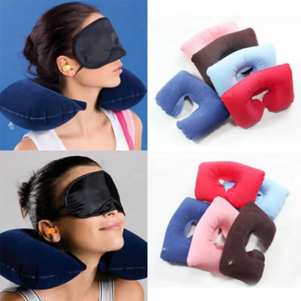 Надувная подушка для путешествий шеи u образная компактная Подушка самолета