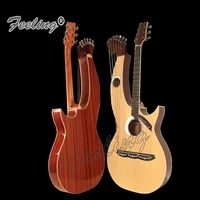 feeling double neck 128 strings acoustic electric harp guitar with eq