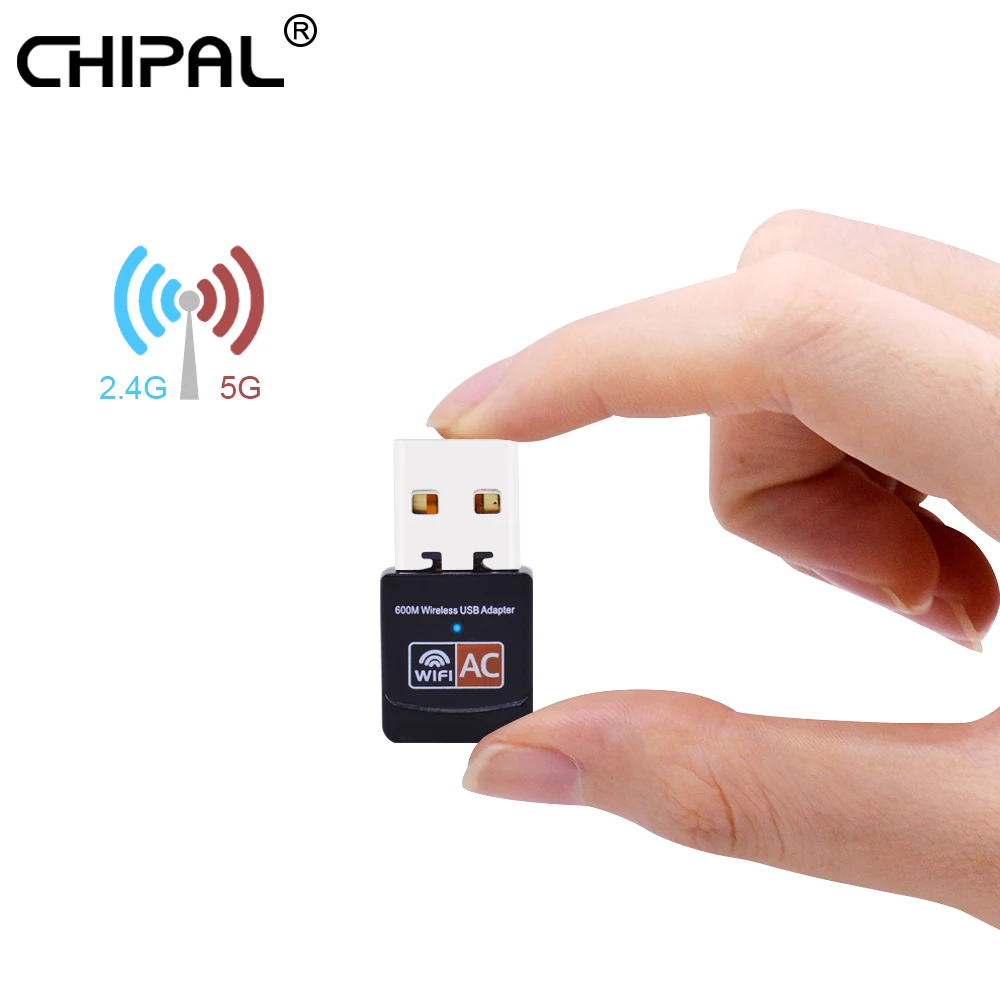 USB wi fi адаптер 600 Мбит/с 2 4 + 5 8 ГГц 802.11ac|Сетевые карты| |