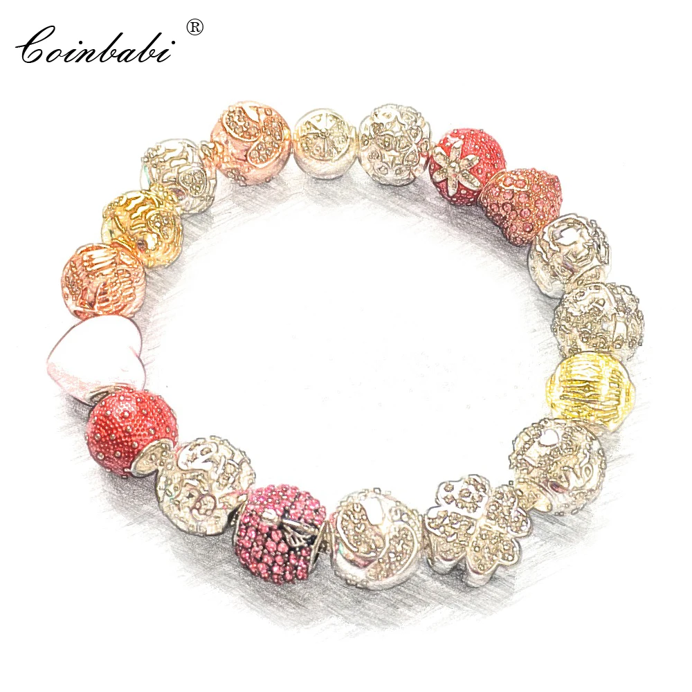 

Для мам и дочек, детские бусы браслеты звено цепи 925 стерлингового серебра милый подарок Europe Стиль Карма Diy браслет романтические ювелирные ...