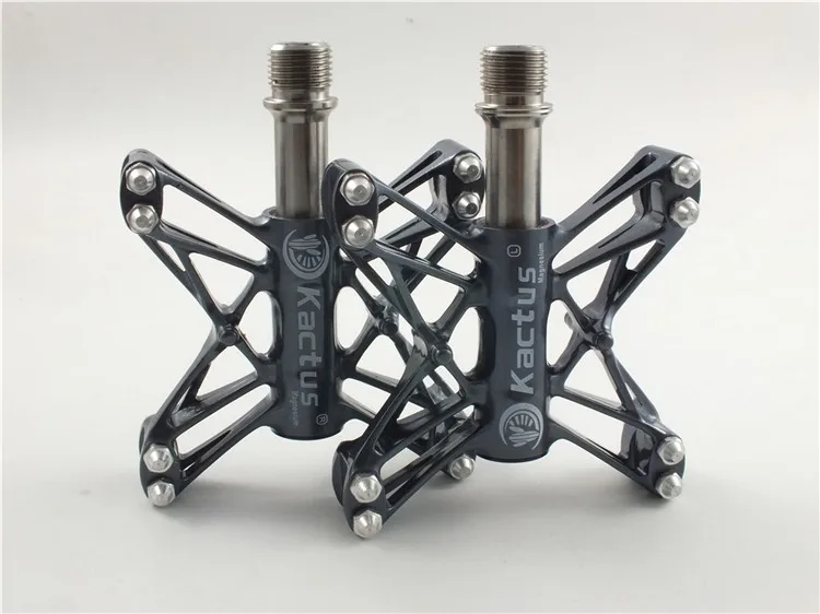KACTUS TECH 13T велосипедная педаль титановая ось/Chro-mo ось CNC AL6061 3 герметичный подшипник BMX противоскользящие 3D педали для MTB шоссейного велосипеда