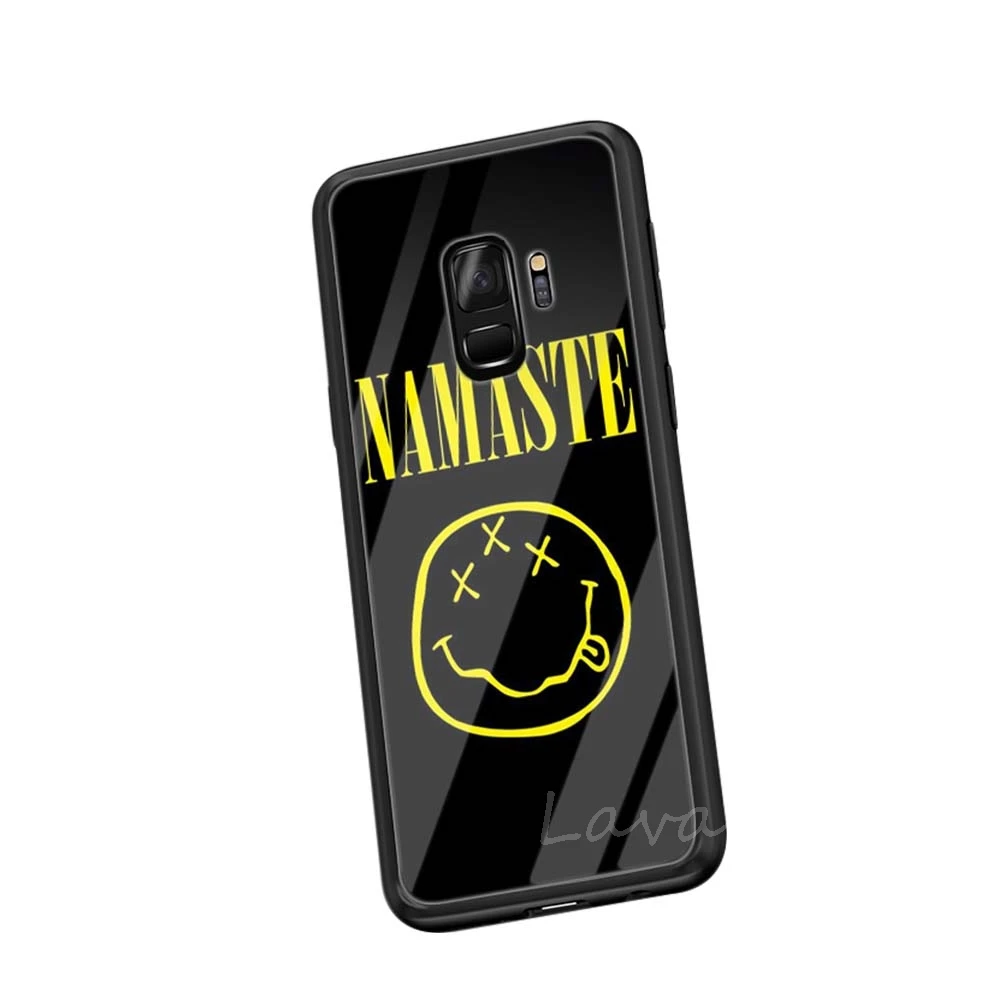 TG15 Lavaza группа Нирвана Мягкий чехол из закаленного стекла для samsung Galaxy Note 8 9 A30 A50 A70 S8 S9 S10 Plus - Цвет: TG15