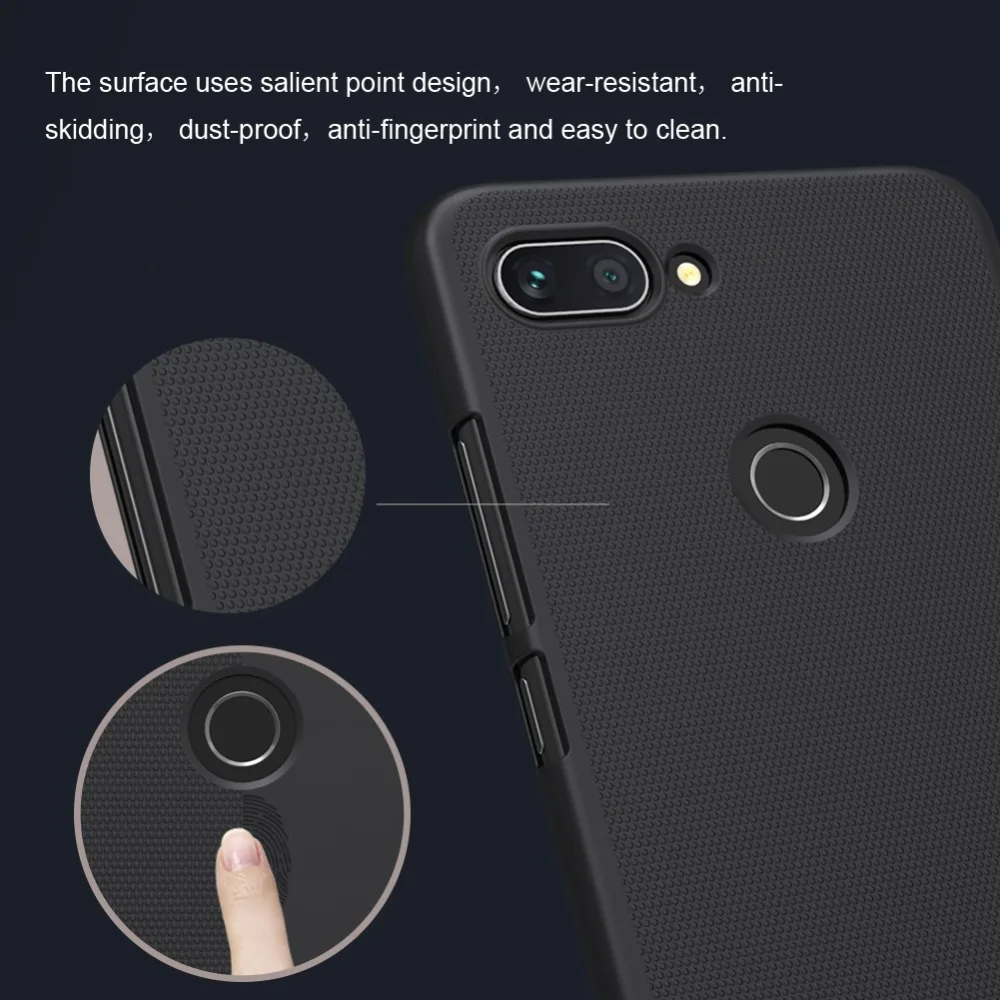 Чехол для xiaomi mi 8 lite 6 26 ''NILLKIN матовая жесткая задняя крышка Подарочный