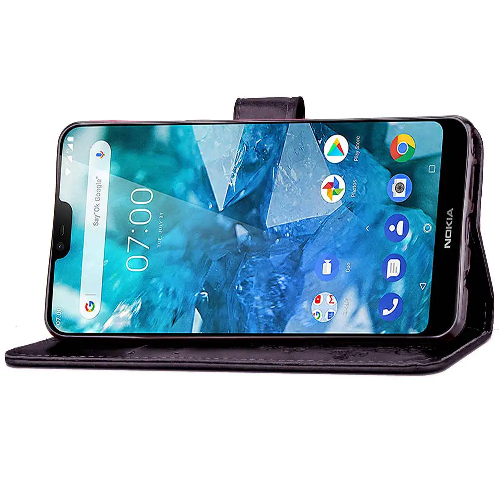 Чехол для телефона Nokia 7 Plus 1 откидная задняя крышка из искусственной кожи