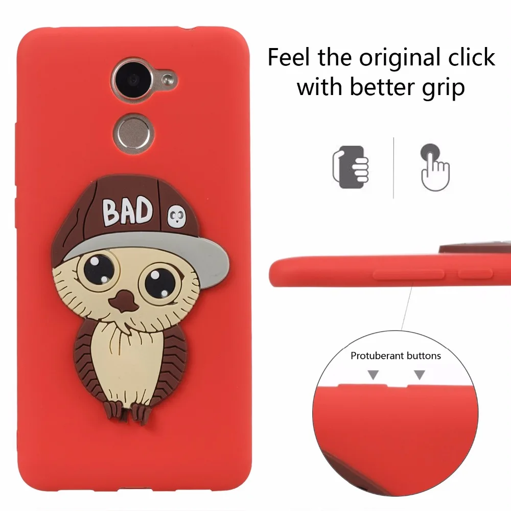 For HUAWEI Enjoy7 Plus Honor6A Y5 III 2017 lovely Owl Anti-Fall Phone Cover Case Silicone Soft Bad Boy Cartoon Shell Rose |