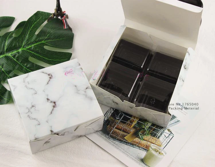 50-80g Marble Design Paper Cake Box Chocolate Party Cookies Box Gift Box 100pcs/lot Free shipping