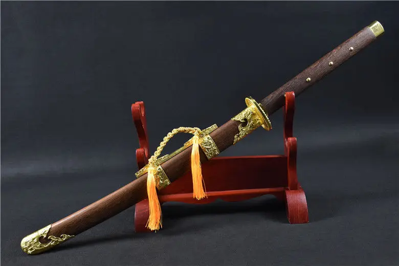 Высококачественный китайский KungFu Tian Gang Jian 1095 лезвие из углеродистой стали | Дом и